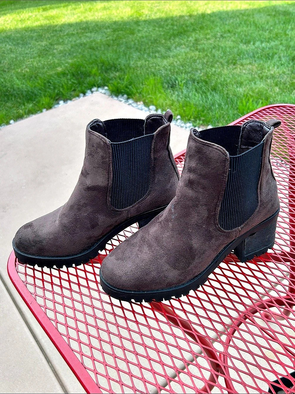 Seven7 Berlin 2068 Faux suede Ankle Boots Brown US 10